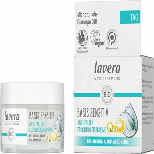 Anti-wrinkle moisturizer, LAVERA basis sensitive moisturizing cream Q10 - UKDorf 