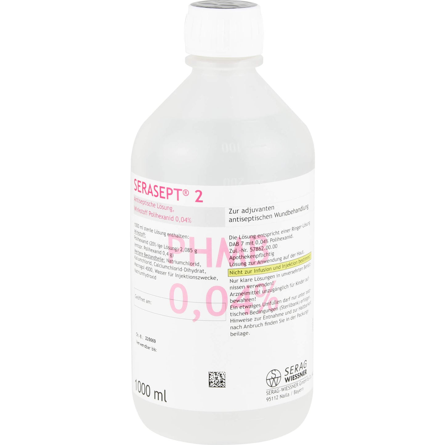 Antiseptic treatment of wounds, SERASEPT 2 Solution