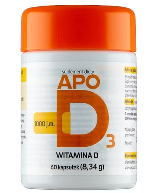 ApoD3 1000j.mx 60 capsules, cholecalciferol deficiency