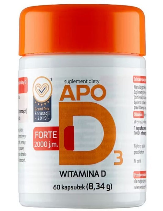 ApoD3 Forte 2000j.mx 60 capsules, osteoporosis