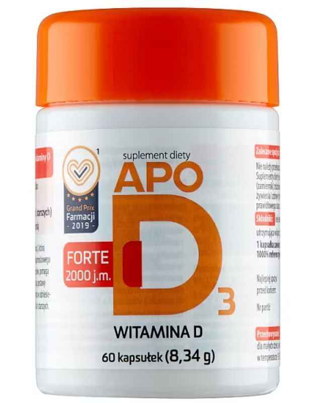 ApoD3 Forte 2000j.mx 60 capsules, osteoporosis treatment