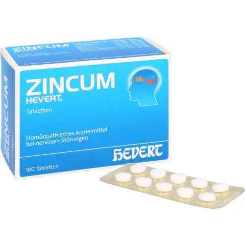 Autonomic nervous system and stress, ZINCUM HEVERT tablets