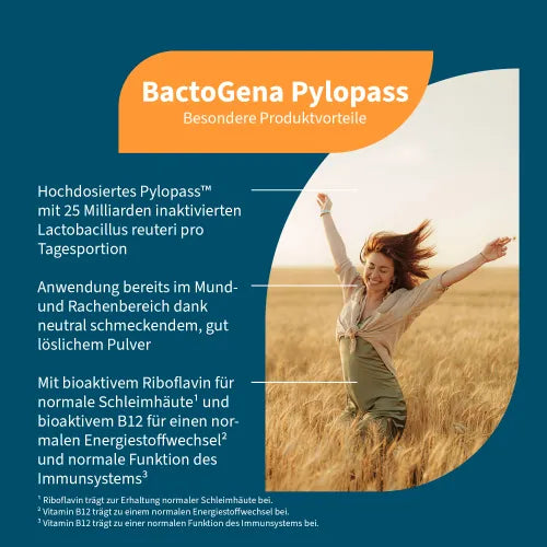 BACTOGENA Pylopass Intestinal Bacteria + Vitamin B12 Powder 90 g - 3