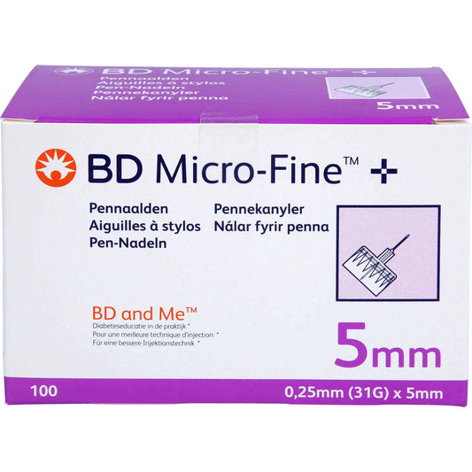 BD MICRO-FINE+ 5 pen needles 0.25x5 mm 31 G