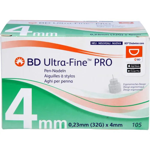 BD ULTRA-FINE PRO pen needles 4 mm 32 G 0.23 mm - UKDorf 