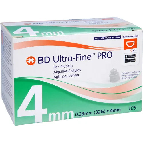 BD ULTRA-FINE PRO pen needles 4 mm 32 G 0.23 mm - UKDorf 