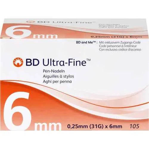 BD ULTRA-FINE Pen Needles 6 mm 31 G 105 pcs