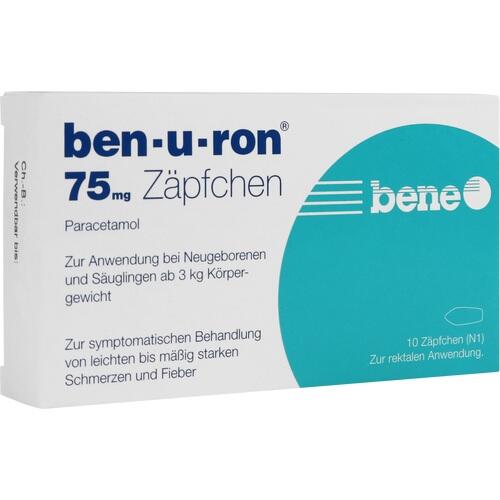 BEN-U-RON paracetamol suppository, suppositories for kids, babes 75 mg