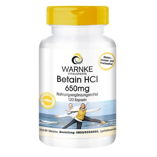 BETAINE HCL 650 mg capsules - UKDorf 