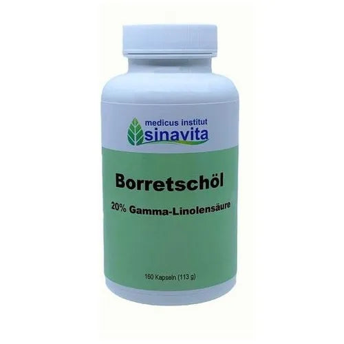 BORAGE OIL 20% gamma-linolenic acid 160 capsules - UKDorf 