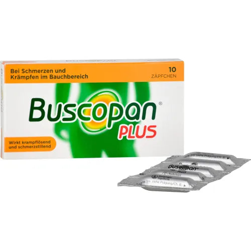 BUSCOPAN plus 10 mg, 800 mg suppositories