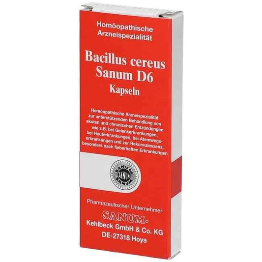 Bacillus cereus, Latensin D6 = weak (Bacillus cereus D6) capsules