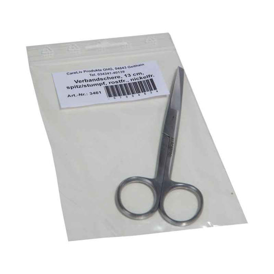 Bandage scissors, pointed blunt, 13 cm, stainless steel, 1 piece