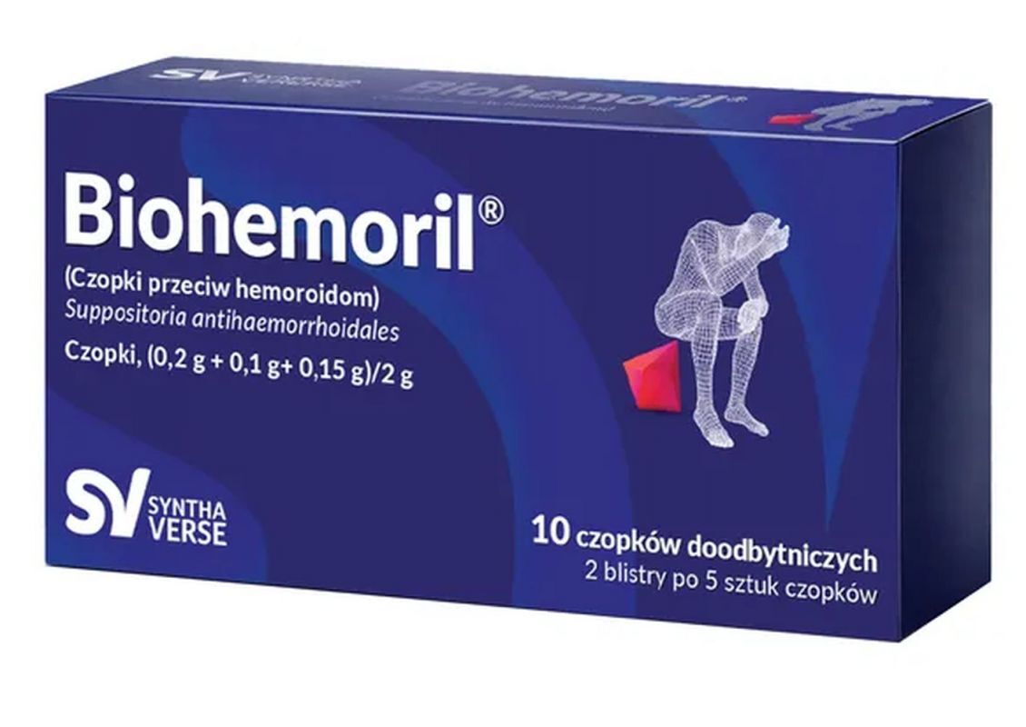 Biohemoril 2 g against hemorrhoids 10 suppositories