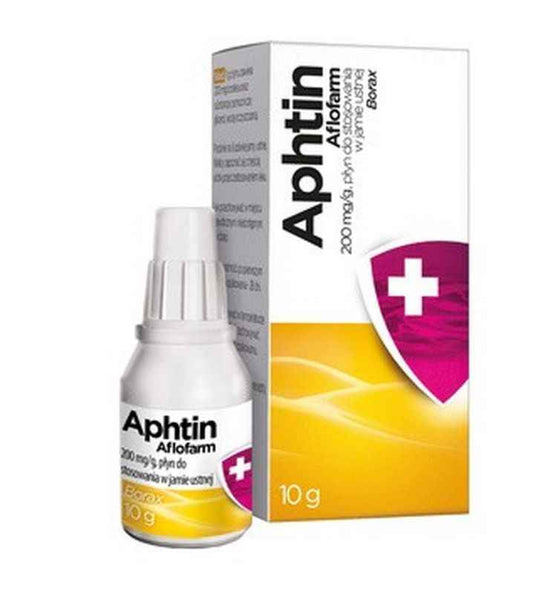 Borax, oral mucosa, Aphtin oral fluid 10 g