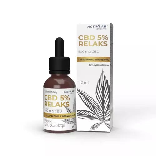 CBD 5% RELAX with ashwagandha extract drops - UKDorf 