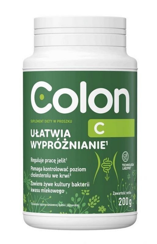 COLON C powder, psyllium seed shells, Plantago ovata