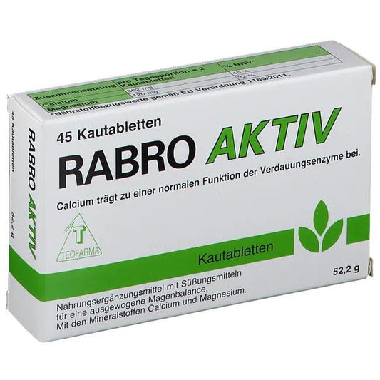 Calcium and magnesium, RABRO Active chewable tablets, how to balance stomach ph - UKDorf 