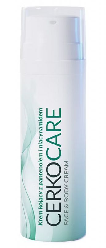Cerkocare soothing cream with panthenol and niacinamide face