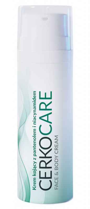 Cerkocare soothing cream with panthenol and niacinamide for body and face