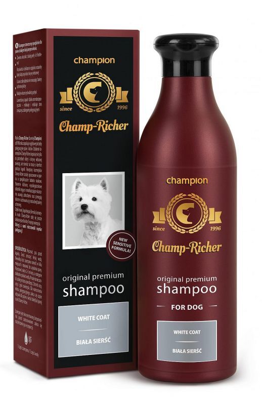 Champ-Richer Shampoo White Coat for Dogs with White or Light Coat - UKDorf 