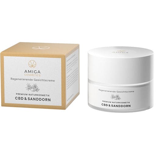 Cosmetics regenerating face cream CBD & sea buckthorn - UKDorf 