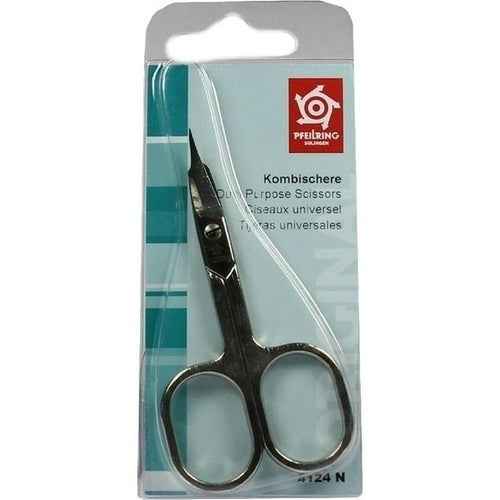 Curved nail scissors with combination tip 4124
