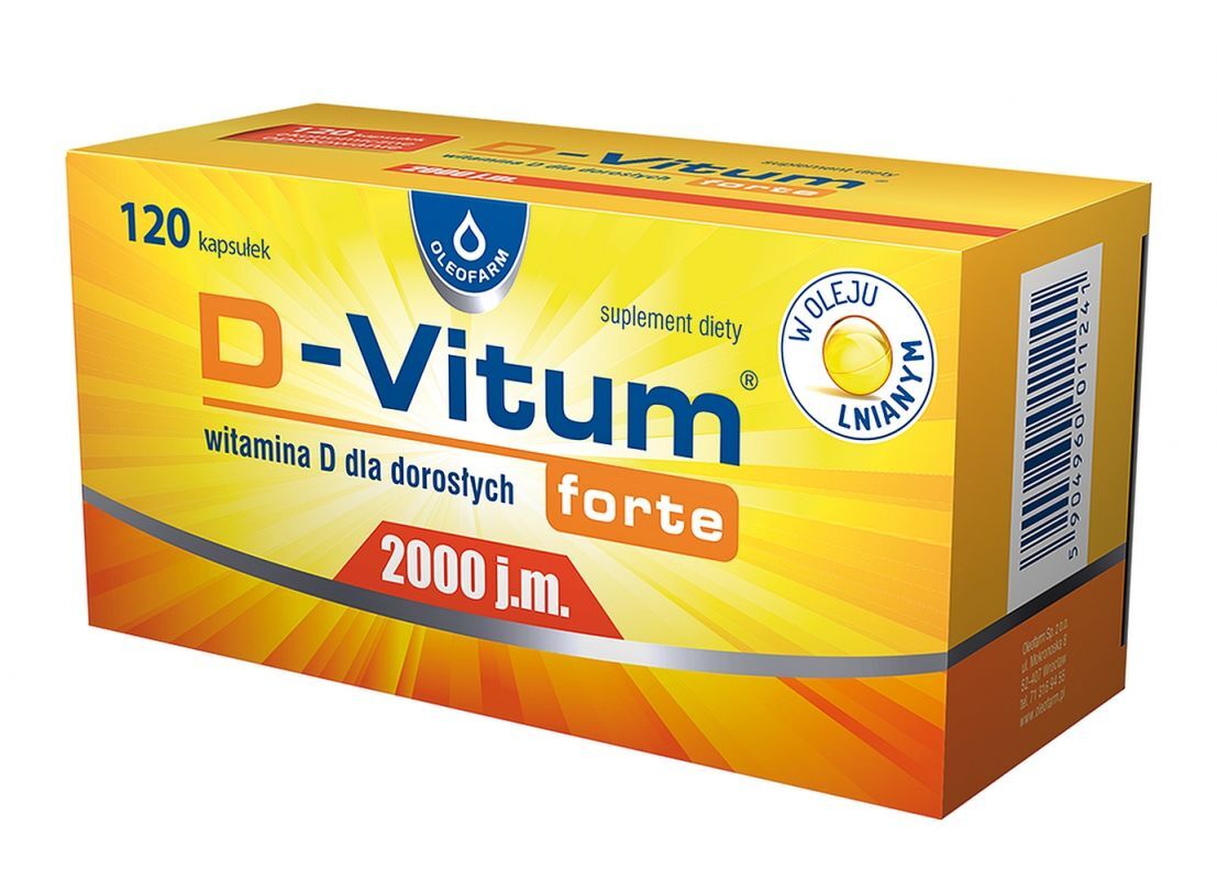 D-Vitum FORTE 2000 IU vitamin D for adults x 120 capsules vitamin d deficiency