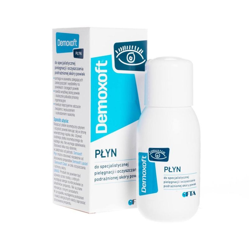 DEMOXOFT liquid, removes contaminates, secretions on the eye