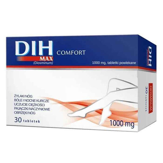 DIH MAX Comfort 1000mg - Diosminum Healthy Legs Recover Blood Vessels