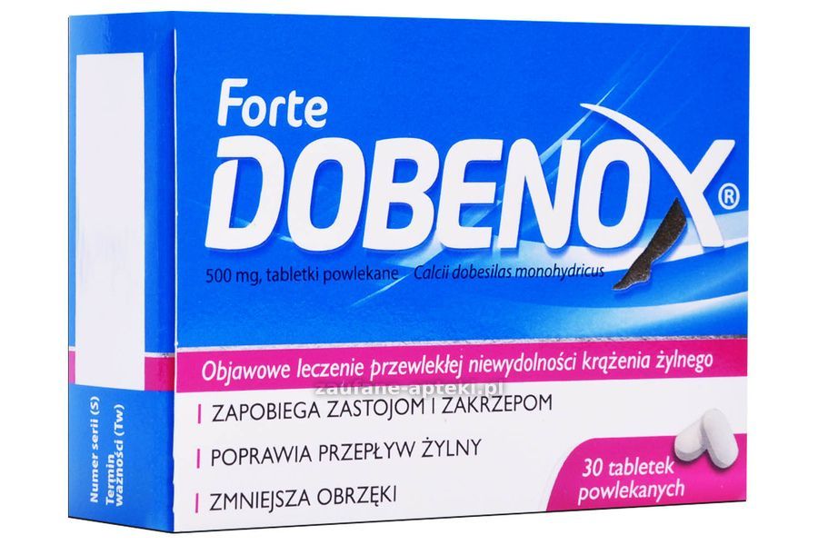 DOBENOX FORTE 500mg, blood clot in leg, blood vessels