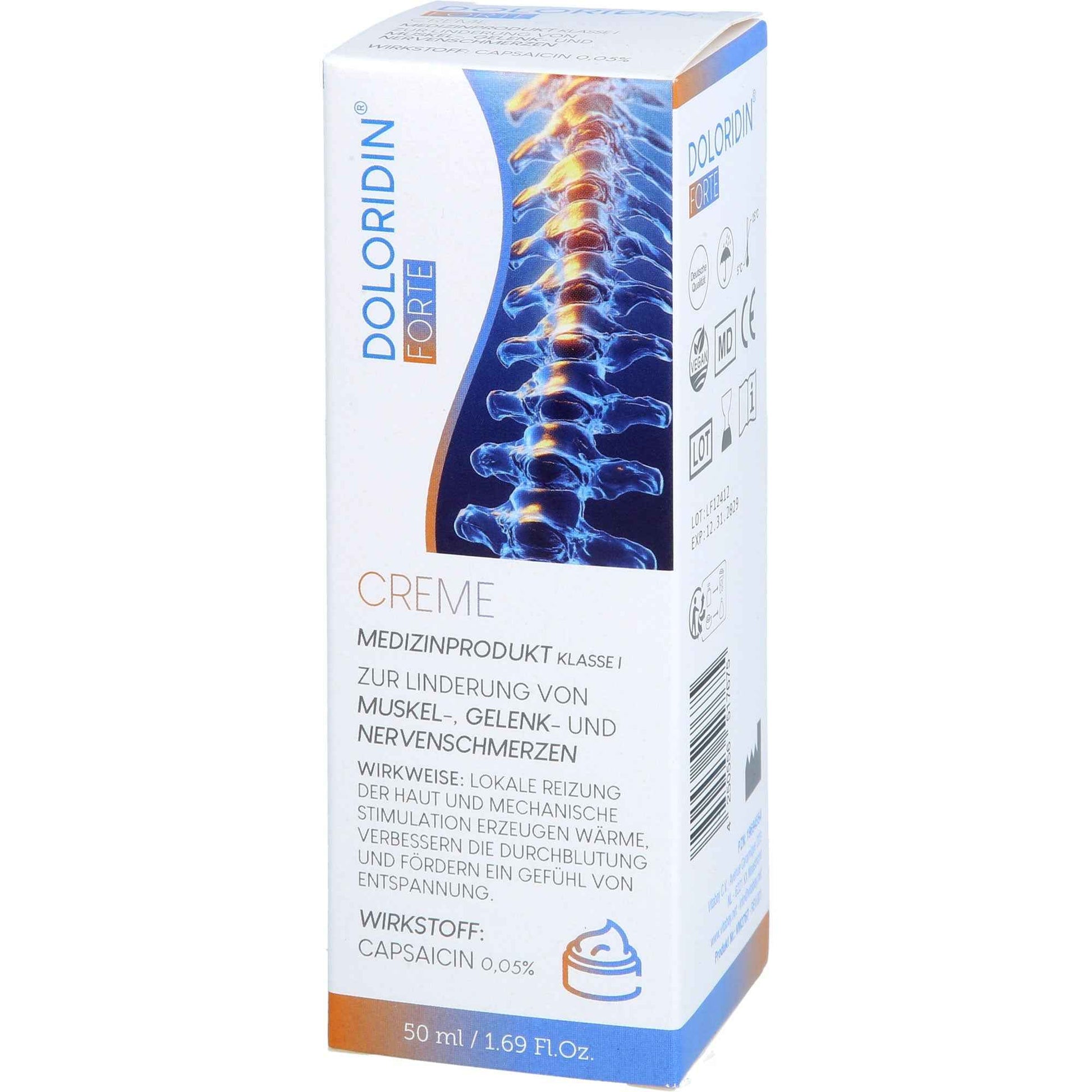 DOLORIDIN Forte Cream for muscle and joint pain 50 ml