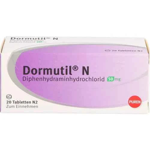 DORMUTIL N tablets 20 pc Diphenhydramine hydrochloride