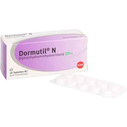 DORMUTIL N tablets 20 pc Diphenhydramine hydrochloride