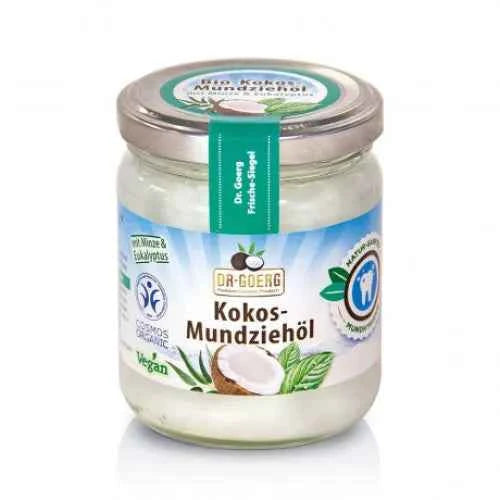 DR.GOERG organic coconut mouth pulling oil with eucalyptus and mint 180 ml