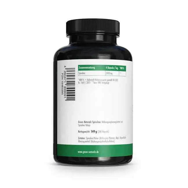 Detox Spirulina Capsules 2000 mg vegan 240 count