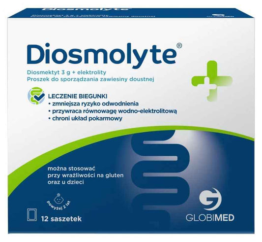 Diosmolyte 12 sachets - Diarrhea treatment