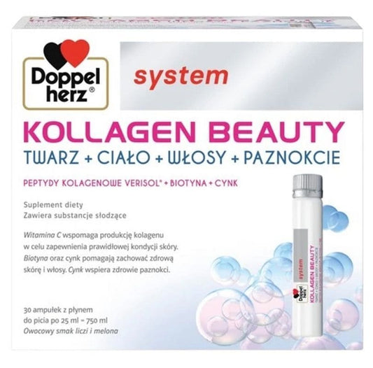 Doppelherz System Kollagen Beauty 30 ampoules x 25 ml - UKDorf 