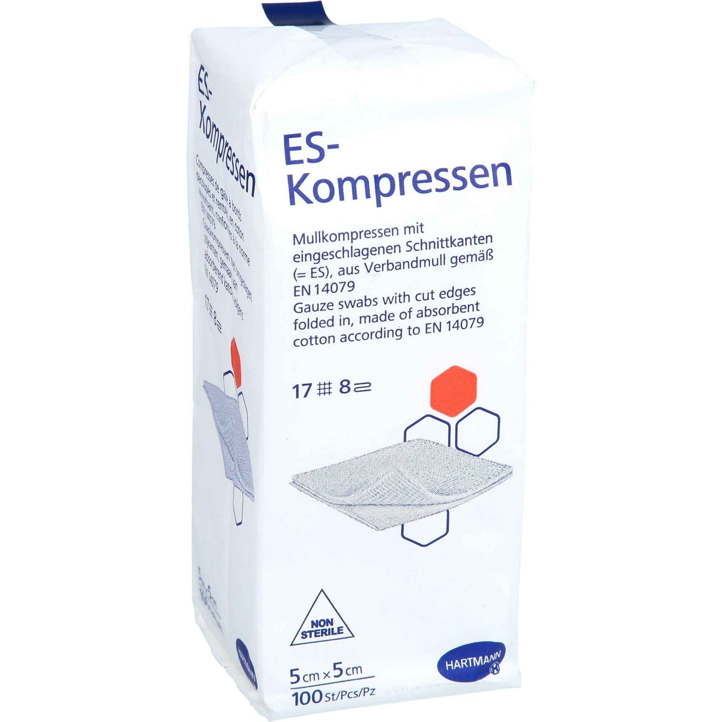 ES-COMPRESSES non-sterile 5x5 cm 8-ply