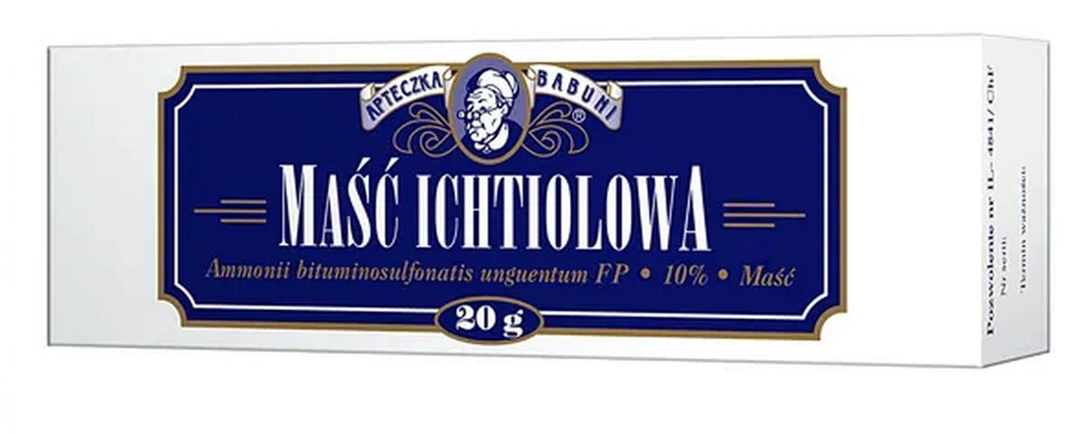 Eczema skin treatment, furunculosis, acne, Ichthyol ointment