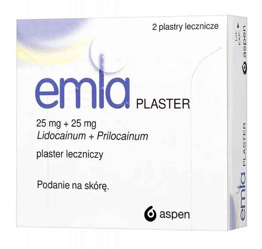 Emla. Medicinal plaster x 2 pieces, healing patch