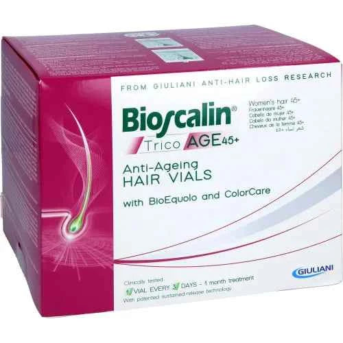 External treatment of diffuse hair loss in menopausal women, TRICO Age 45+ Ampoules