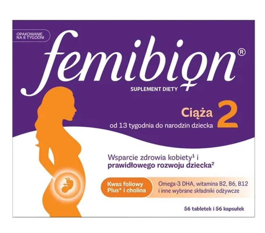 Femibion 2 Pregnancy 56 tablets. + 56 capsules Pregnancy diet supplement