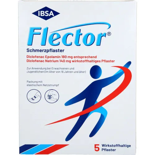 FLECTOR pain plaster + elastic fishnet stocking band Aid, first aid kit band