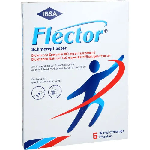 FLECTOR pain plaster + elastic fishnet stocking band Aid, first aid kit band