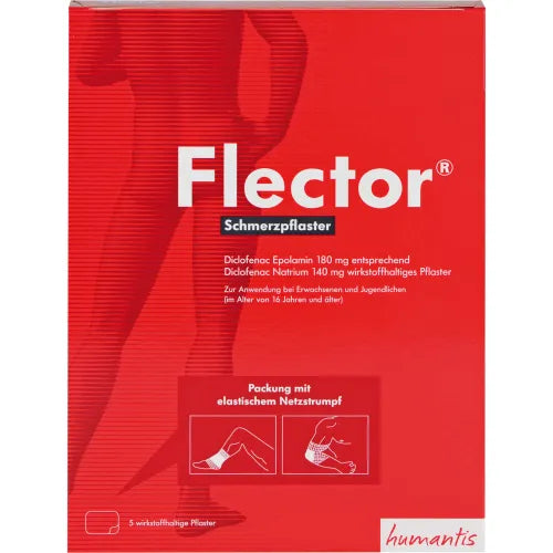 FLECTOR pain plaster + elastic fishnet stocking band Aid, first aid kit band