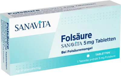 FOLIC ACID SANAVITA 5 mg, folic acid deficiency tablets - UKDorf 