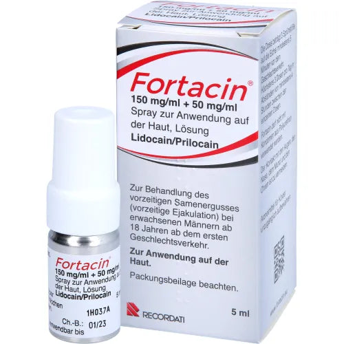 FORTACIN spray for applications also skin 5 ml lidocaine and prilocaine