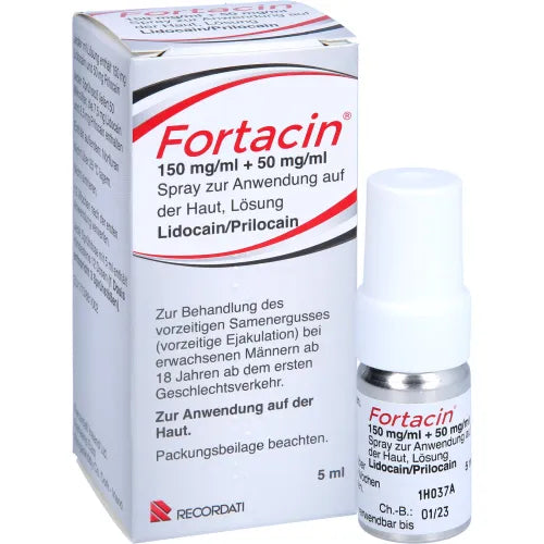 FORTACIN spray for applications also skin 5 ml lidocaine and prilocaine