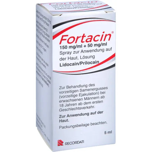 FORTACIN spray for applications also skin 5 ml lidocaine and prilocaine